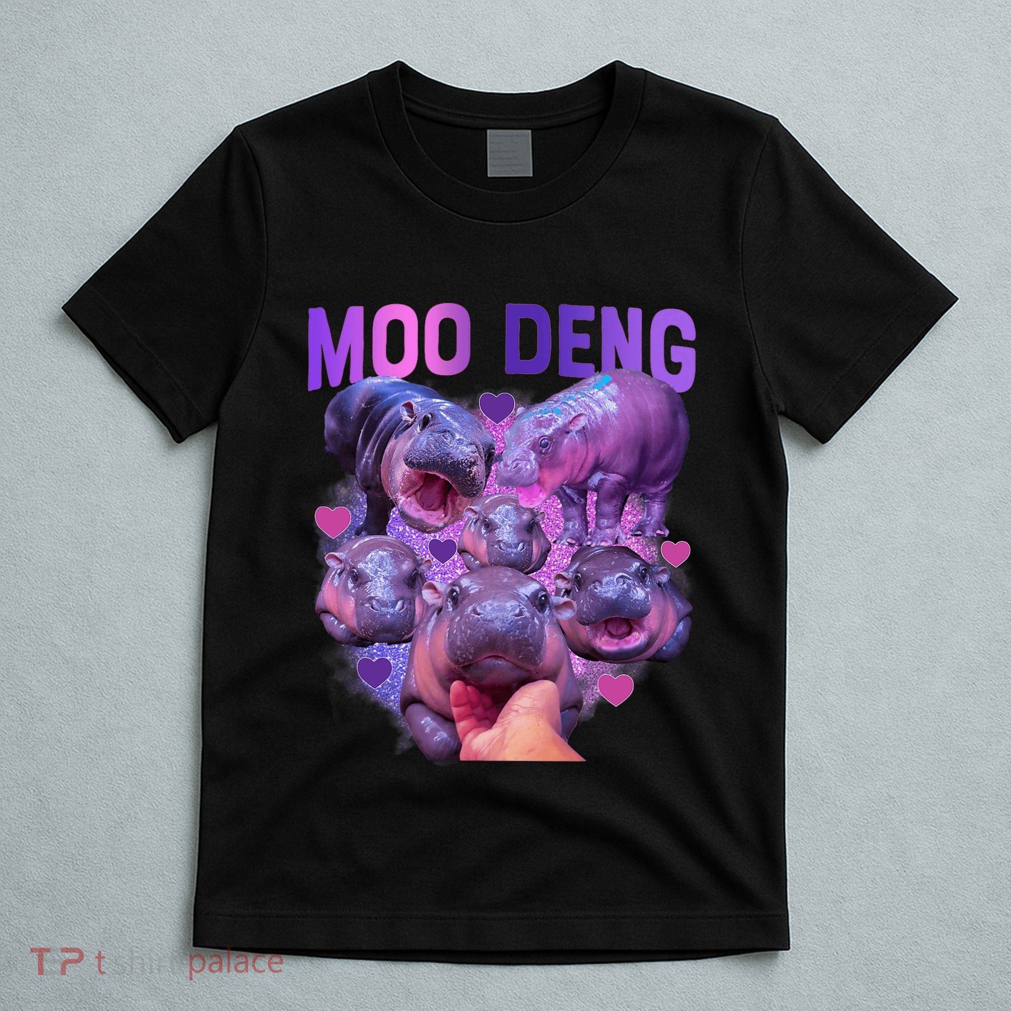 Cute Moo Deng Funny Baby Hippo Pygmy Hippopotamus T-Shirt