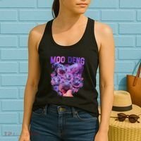 Cute Moo Deng Funny Baby Hippo Pygmy Hippopotamus Women's Tank Top thumb 2