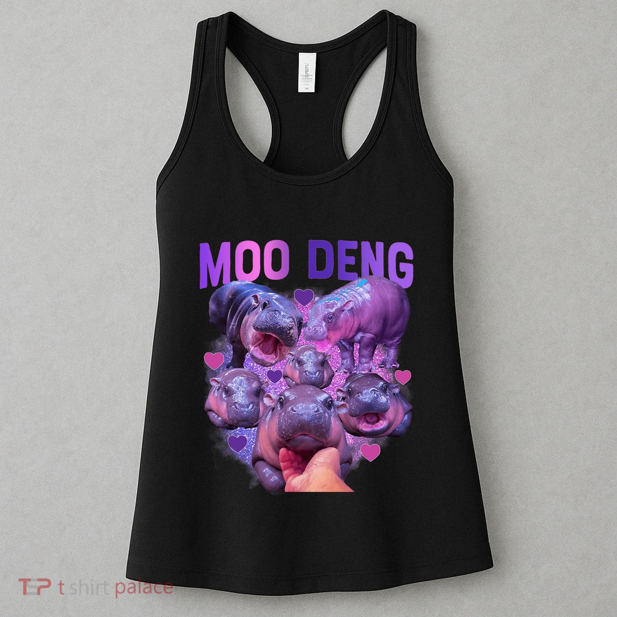 Cute Moo Deng Funny Baby Hippo Pygmy Hippopotamus Women's Tank Top