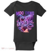 Cute Moo Deng Funny Baby Hippo Pygmy Hippopotamus Baby Bodysuit thumb 0