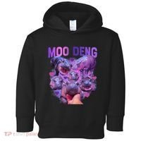 Cute Moo Deng Funny Baby Hippo Pygmy Hippopotamus Toddler Hoodie thumb 0