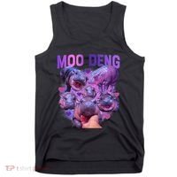 Cute Moo Deng Funny Baby Hippo Pygmy Hippopotamus Tank Top thumb 0