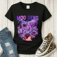 Cute Moo Deng Funny Baby Hippo Pygmy Hippopotamus Women's T-Shirt thumb 3