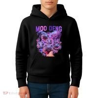 Cute Moo Deng Funny Baby Hippo Pygmy Hippopotamus Kids Hoodie thumb 4
