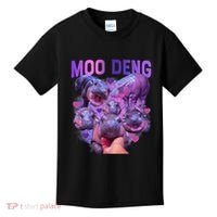 Cute Moo Deng Funny Baby Hippo Pygmy Hippopotamus Kids T-Shirt thumb 0