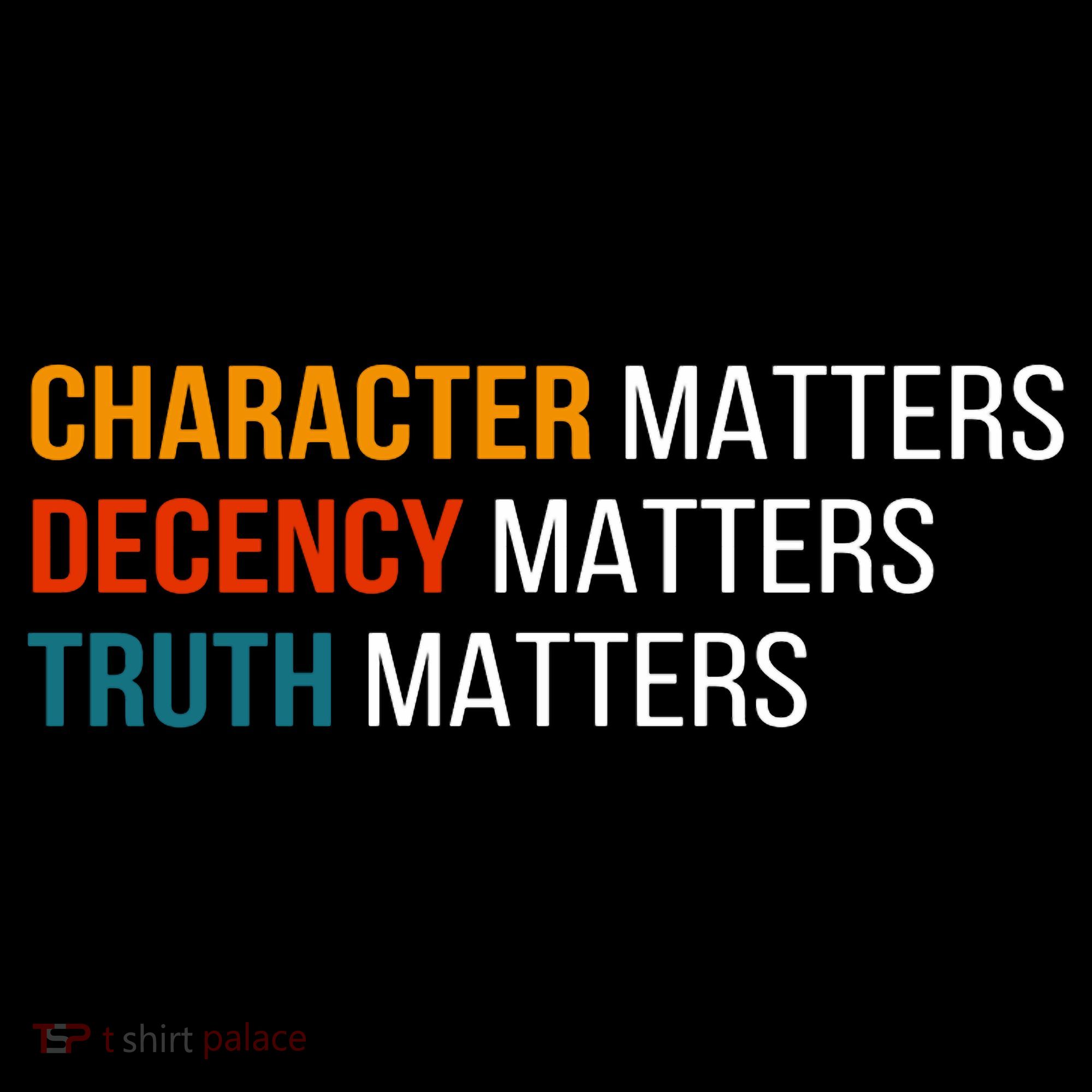 Character Matters Decency Matters Truth Matters America USA-Made Doggie Bandana