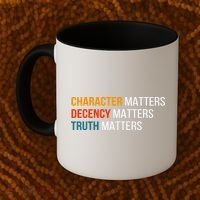 Character Matters Decency Matters Truth Matters America Coffee Mug thumb 2