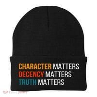 Character Matters Decency Matters Truth Matters America Beanie thumb 0