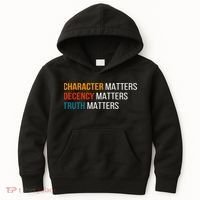 Character Matters Decency Matters Truth Matters America Kids Hoodie thumb 0