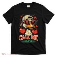 Call Me Duck Hunting ValentineS Day Mallard Duck T-Shirt thumb 0