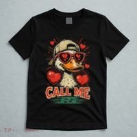Call Me Duck Hunting ValentineS Day Mallard Duck T-Shirt thumb 5