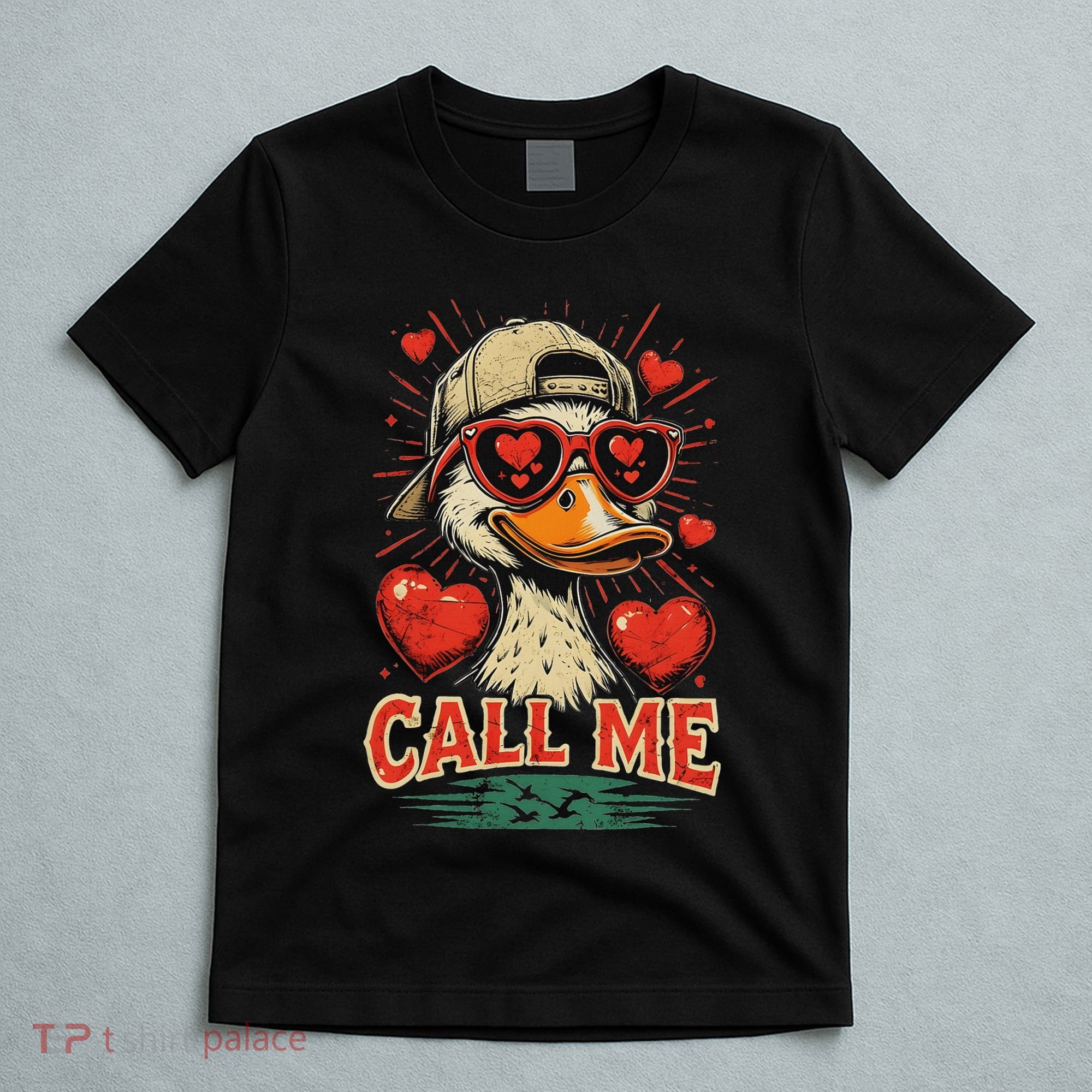 Call Me Duck Hunting ValentineS Day Mallard Duck T-Shirt