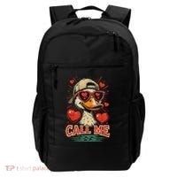 Call Me Duck Hunting ValentineS Day Mallard Duck Backpack thumb 0