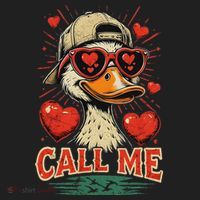 Call Me Duck Hunting ValentineS Day Mallard Duck Golf Towel thumb 3