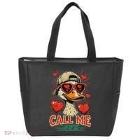 Call Me Duck Hunting ValentineS Day Mallard Duck Tote Bag thumb 0