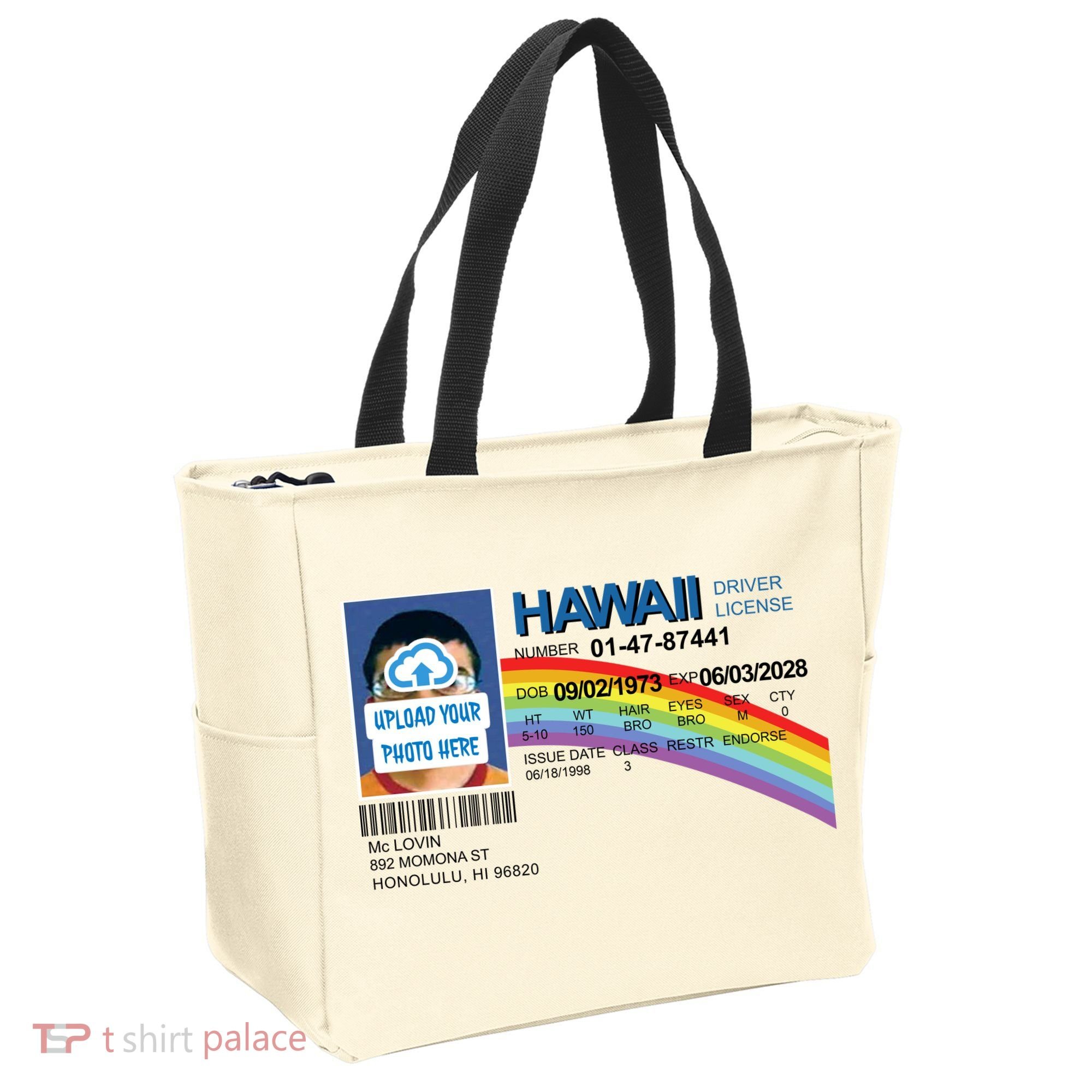 Custom Mclovin Driver License Upload Photo Tote Bag