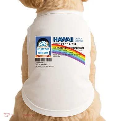 Custom Mclovin Driver License Upload Photo Doggie Tank