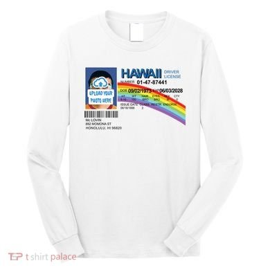 Custom Mclovin Driver License Upload Photo Long Sleeve Shirt