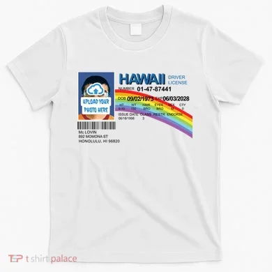 Custom Mclovin Driver License Upload Photo T-Shirt