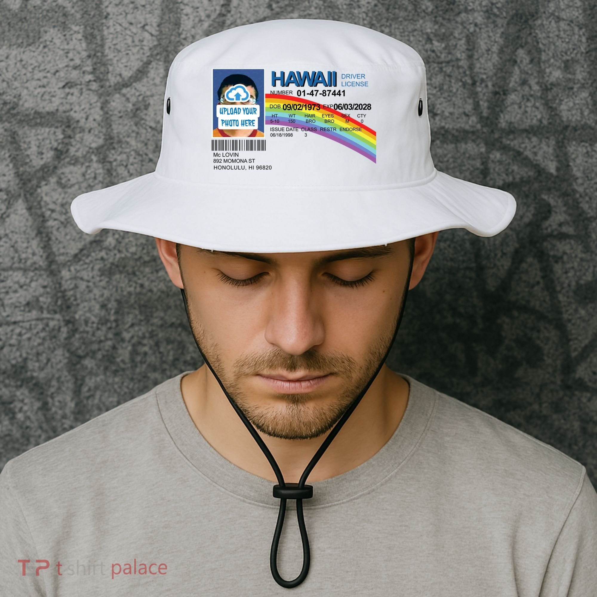 Custom Mclovin Driver License Upload Photo Bucket Hat