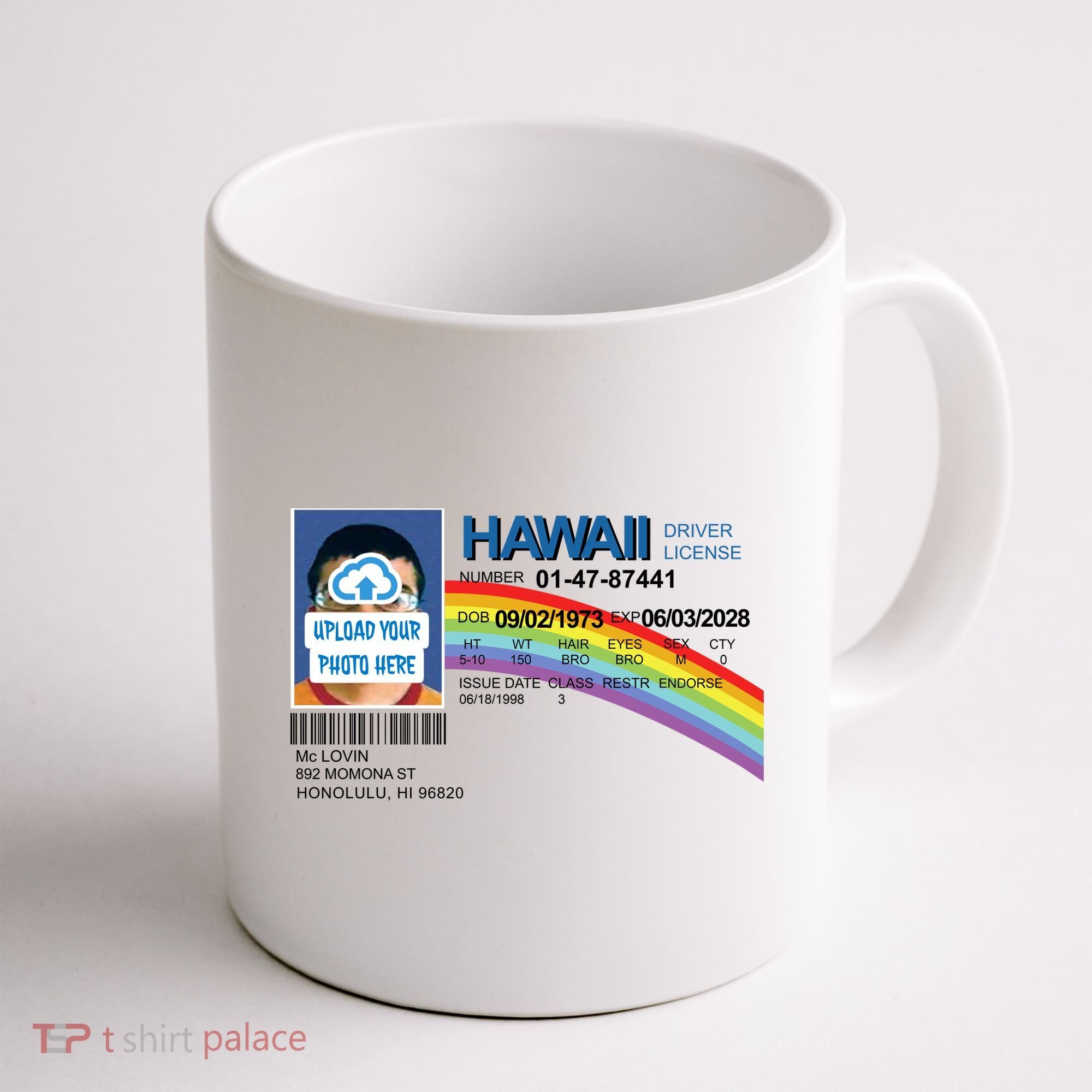 Custom Mclovin Driver License Upload Photo Coffee Mug