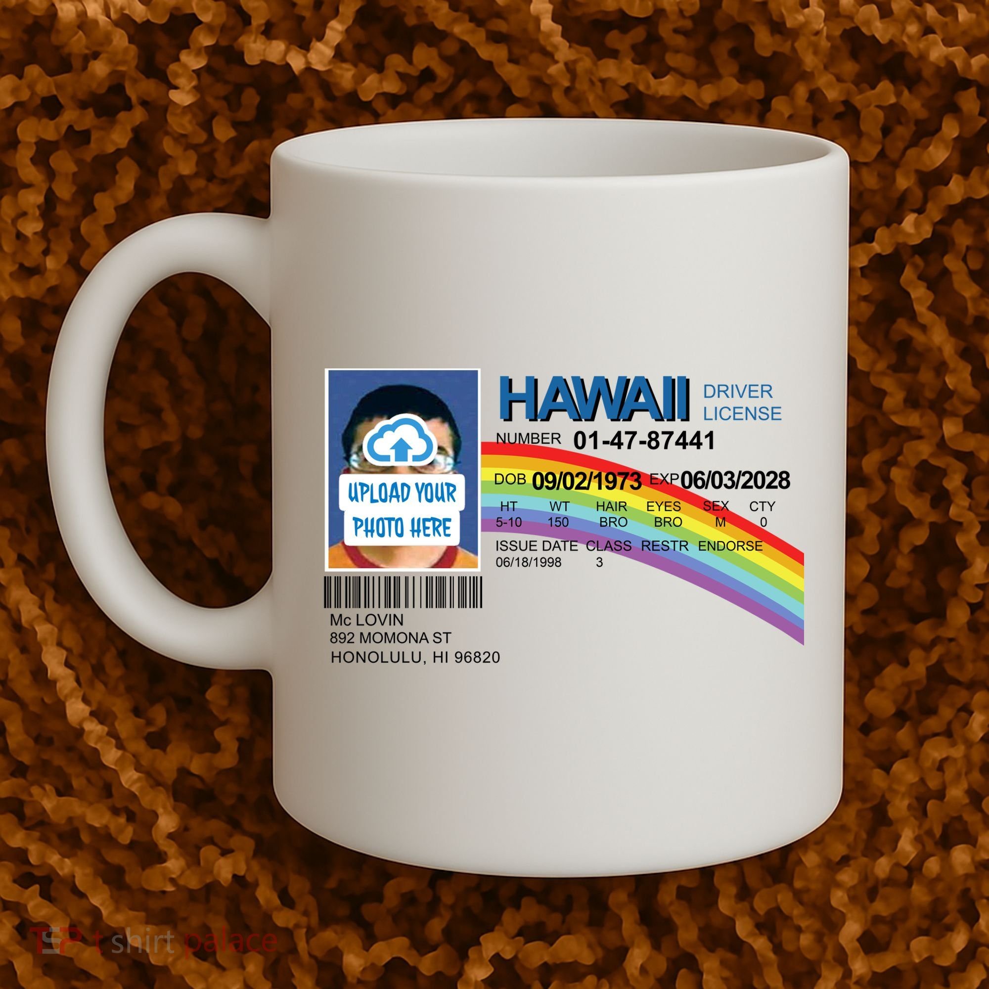 Custom Mclovin Driver License Upload Photo Coffee Mug