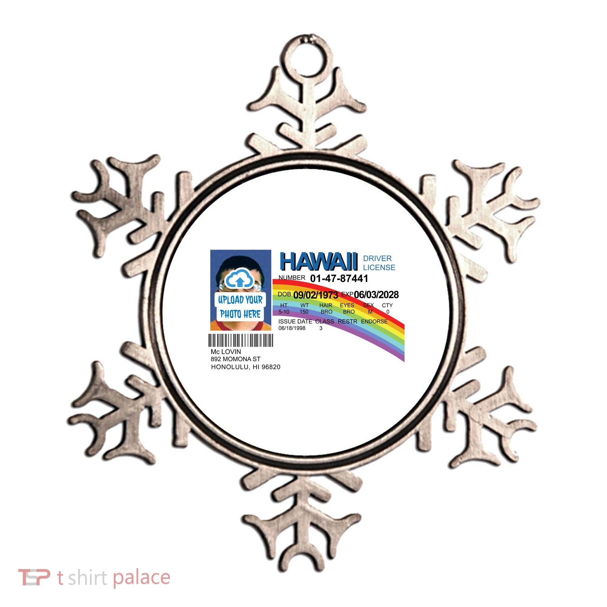 Custom Mclovin Driver License Upload Photo Ornament
