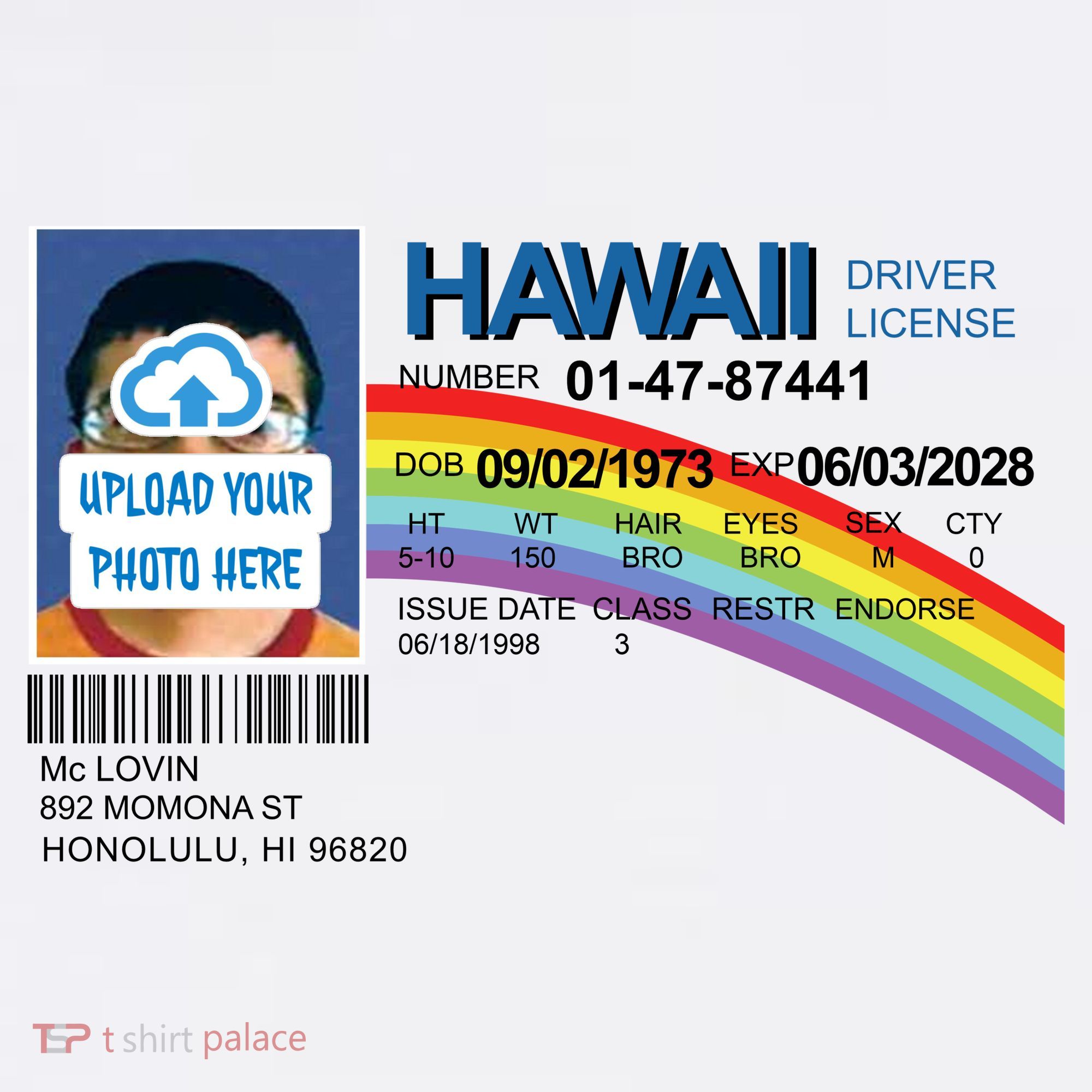 Custom Mclovin Driver License Upload Photo Golf Towel