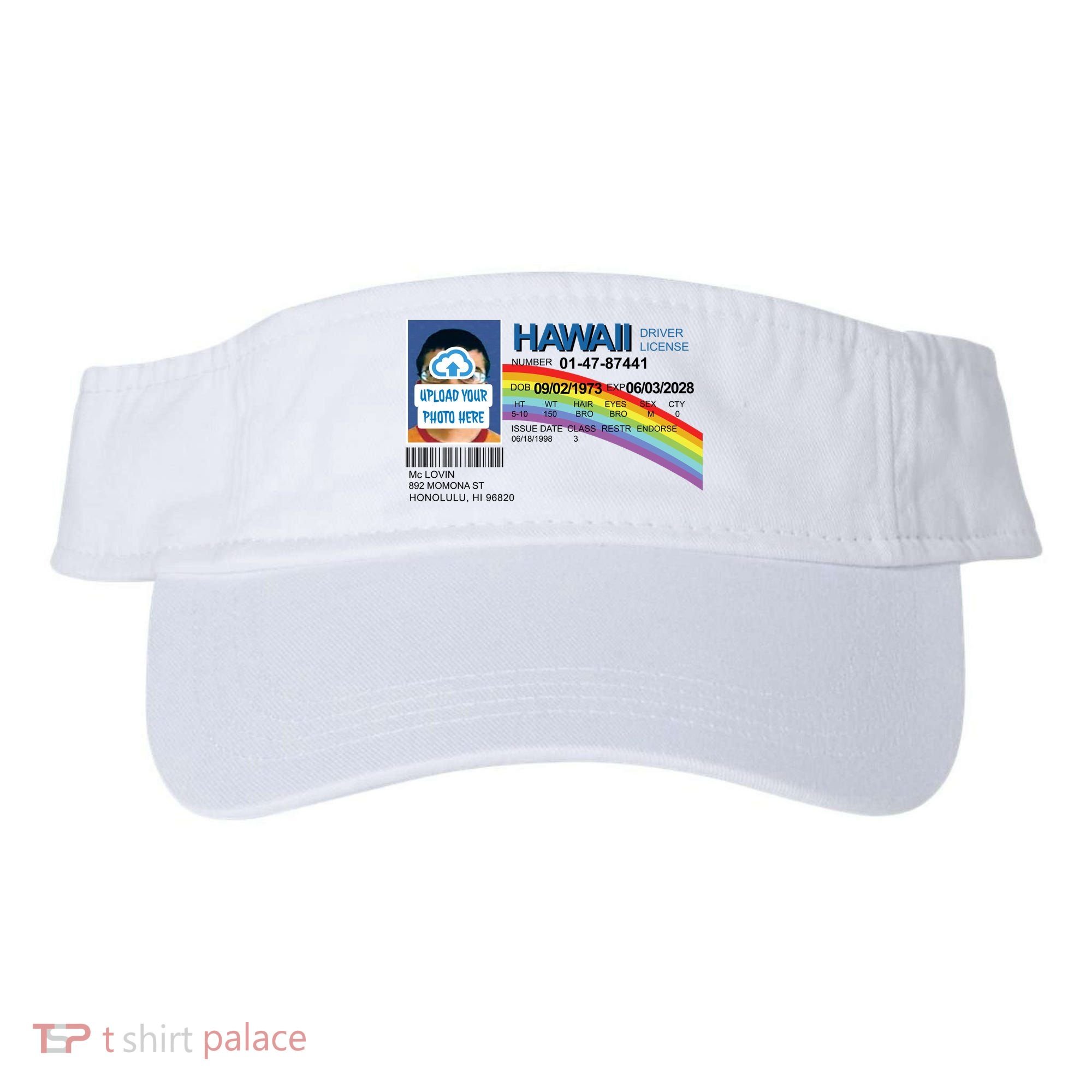 Custom Mclovin Driver License Upload Photo Visor