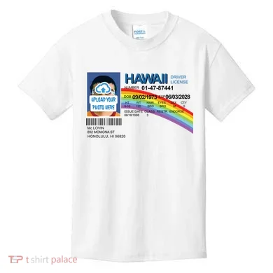 Custom Mclovin Driver License Upload Photo Kids T-Shirt