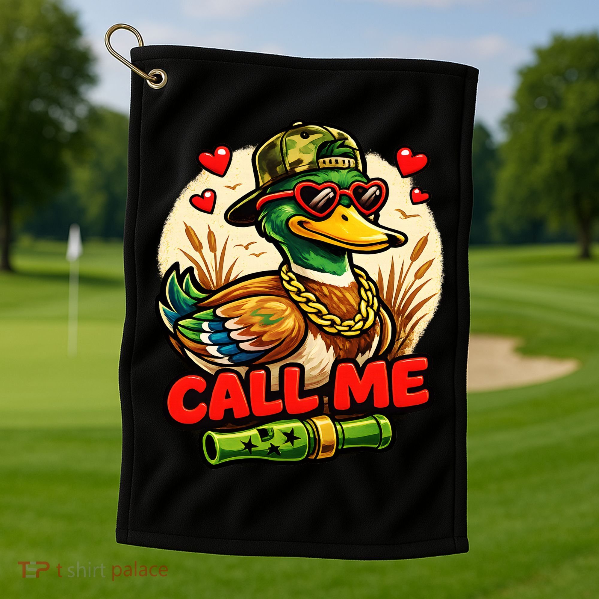 Call Me Duck Hunting Golf Towel