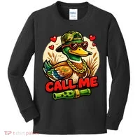 Call Me Duck Hunting Kids Long Sleeve Shirt thumb 0