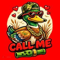 Call Me Duck Hunting Santa Hat thumb 1