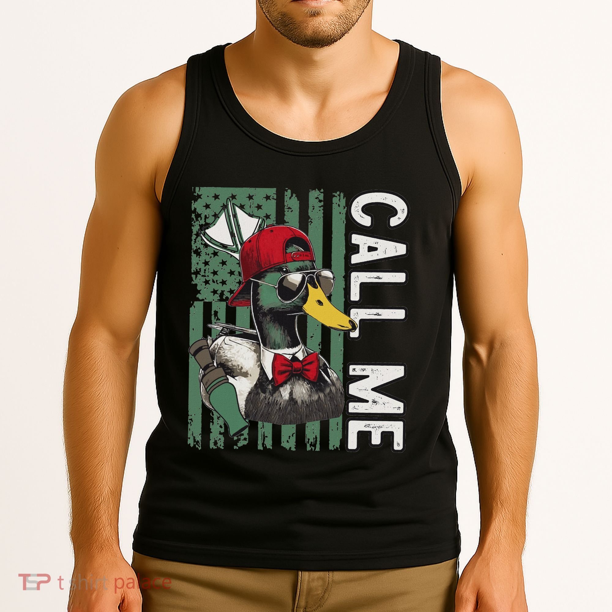 Call Me Duck Hunting Valentine Day Happy ValentineS Day Tank Top