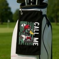 Call Me Duck Hunting Valentine Day Happy ValentineS Day Golf Towel thumb 2
