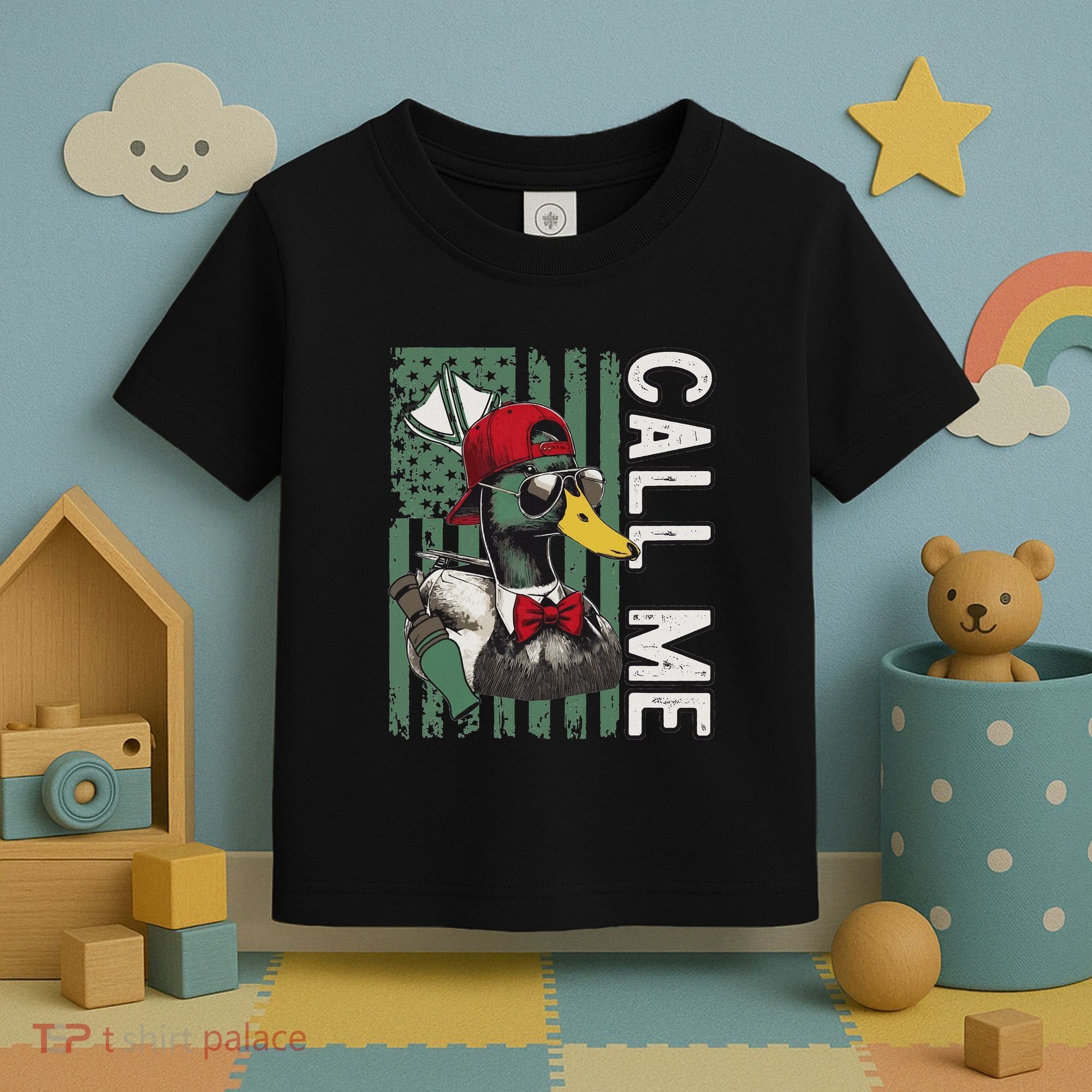 Call Me Duck Hunting Valentine Day Happy ValentineS Day Toddler T-Shirt