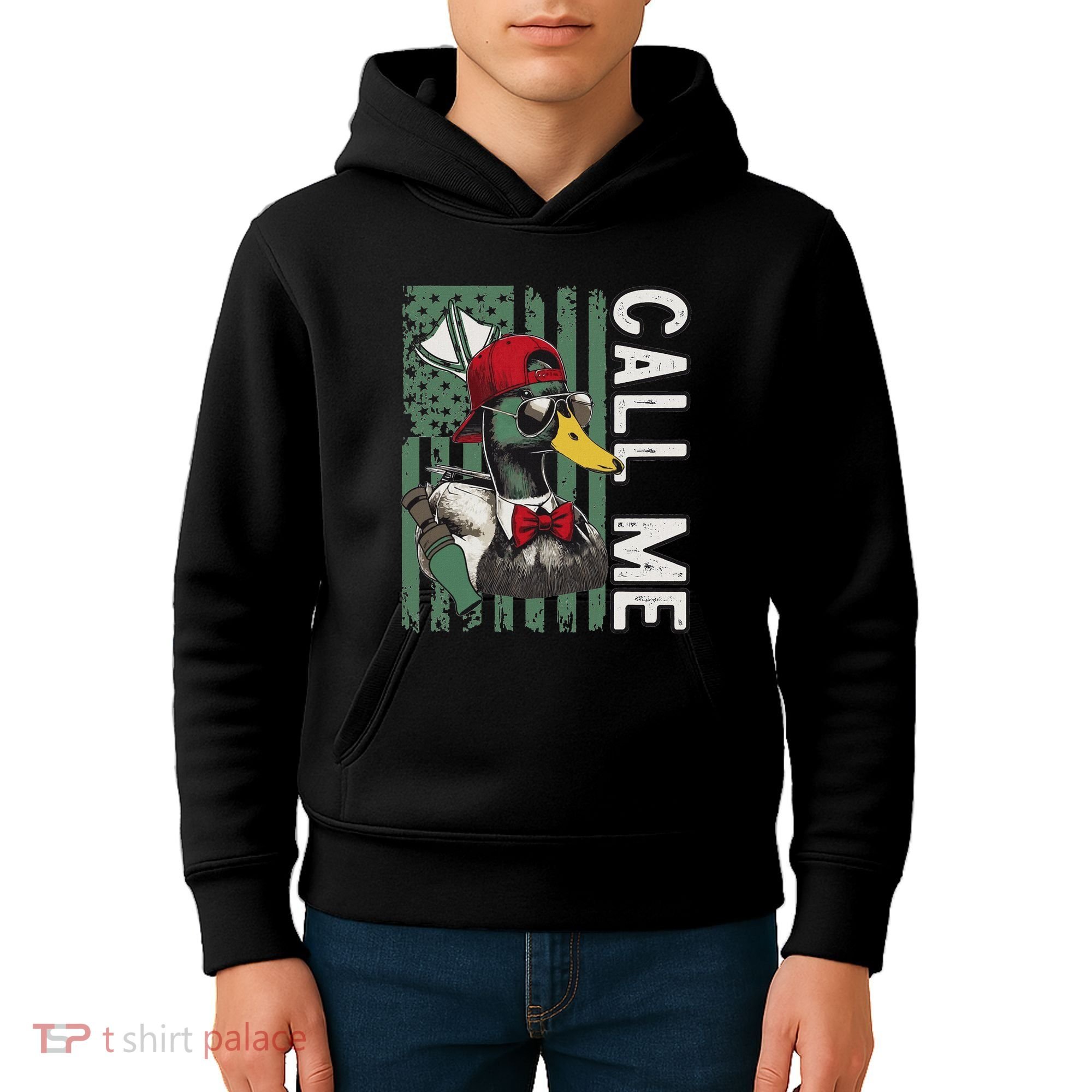 Call Me Duck Hunting Valentine Day Happy ValentineS Day Kids Hoodie
