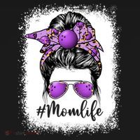 Cute Mother's Day Bowling Mom Life Messy Bun Game Day Gift Bucket Hat thumb 4