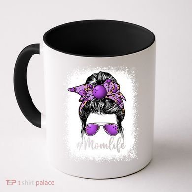 Cute Mother's Day Bowling Mom Life Messy Bun Game Day Gift Coffee Mug