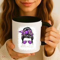 Cute Mother's Day Bowling Mom Life Messy Bun Game Day Gift Coffee Mug thumb 3