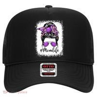 Cute Mother's Day Bowling Mom Life Messy Bun Game Day Gift Hat thumb 0