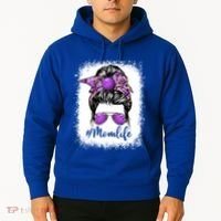 Cute Mother's Day Bowling Mom Life Messy Bun Game Day Gift Hoodie thumb 2