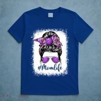 Cute Mother's Day Bowling Mom Life Messy Bun Game Day Gift T-Shirt thumb 5