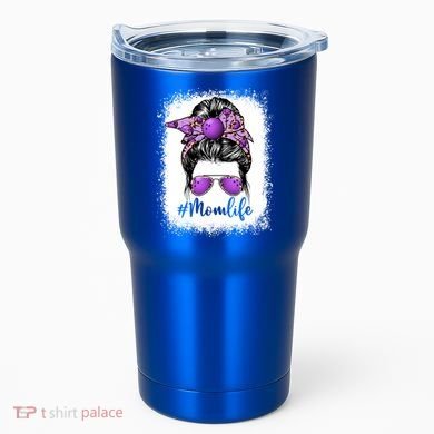 Cute Mother's Day Bowling Mom Life Messy Bun Game Day Gift Tumbler