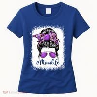 Cute Mother's Day Bowling Mom Life Messy Bun Game Day Gift Women's T-Shirt thumb 0