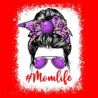 Cute Mother's Day Bowling Mom Life Messy Bun Game Day Gift Santa Hat thumb 1
