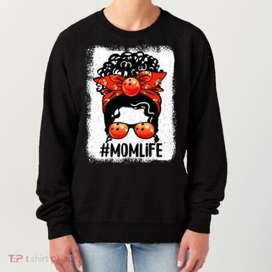 Cute Mother's Day Messy Bun Bowling Mom Sport Lover Gift Women's Sweatshirt
