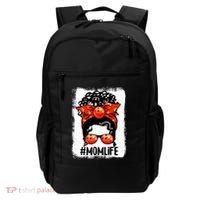 Cute Mother's Day Messy Bun Bowling Mom Sport Lover Gift Backpack thumb 0