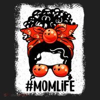 Cute Mother's Day Messy Bun Bowling Mom Sport Lover Gift Beanie thumb 2