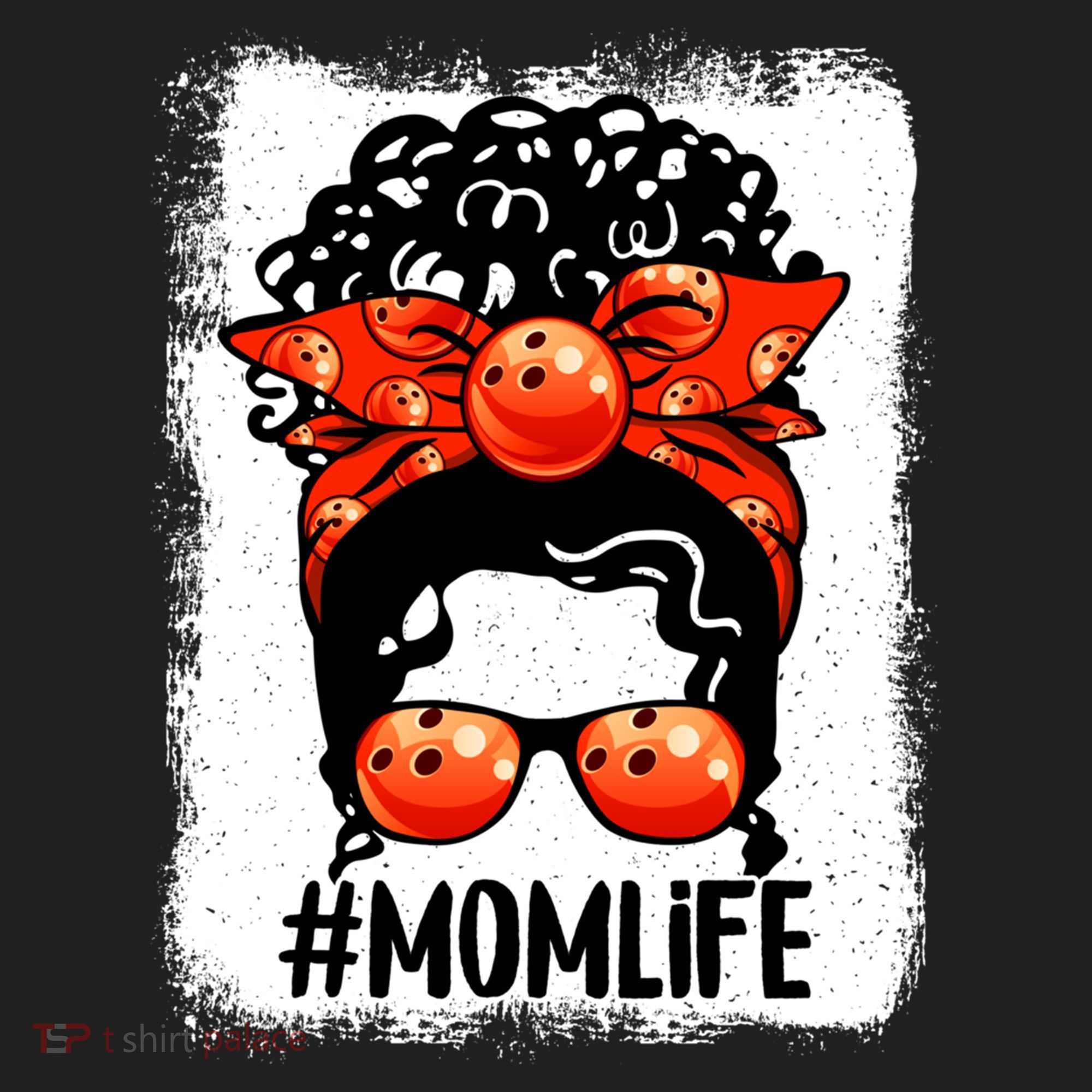 Cute Mother's Day Messy Bun Bowling Mom Sport Lover Gift Beanie